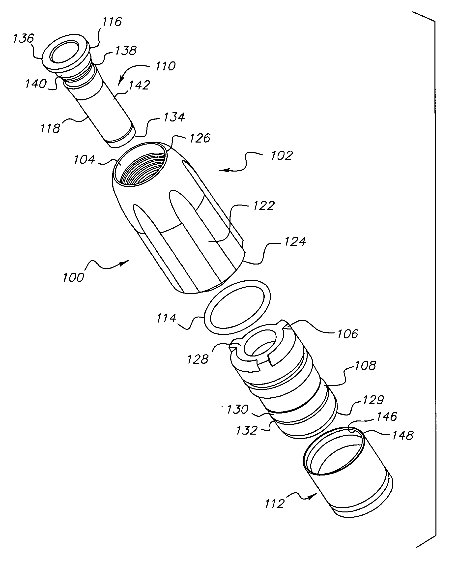 Coax connector having clutching mechanism