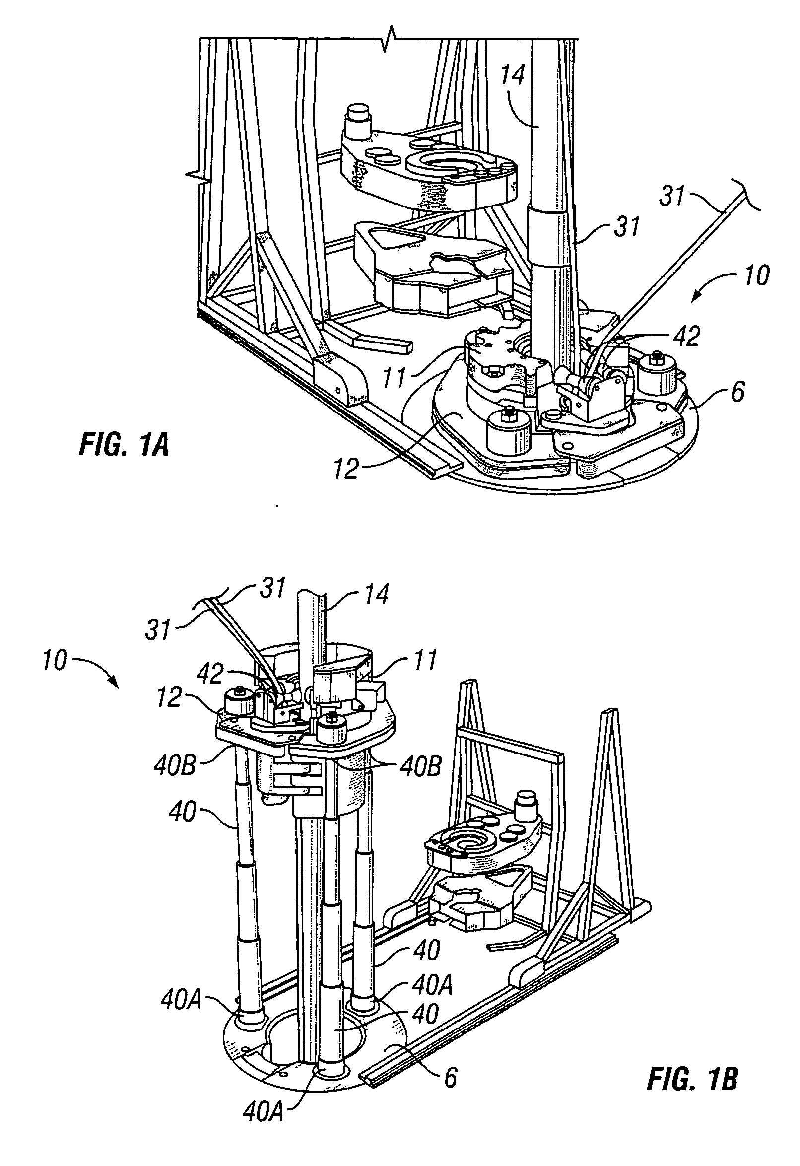 Top feed of control lines to a reciprocating spider