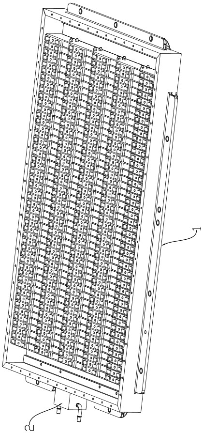 Integrated battery box body capable of uniformly cooling battery cells