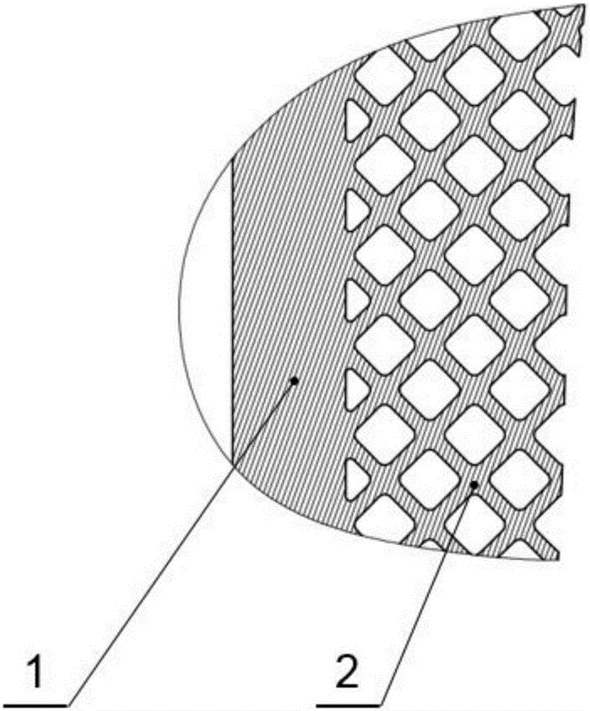 Hollow buffer structure for artificial prosthesis