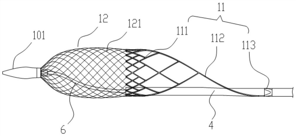 Thrombus taking device