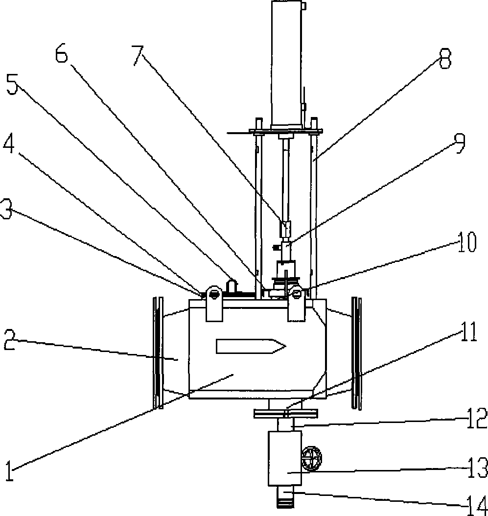 Adjustable pneumatic pulp pipe sampler