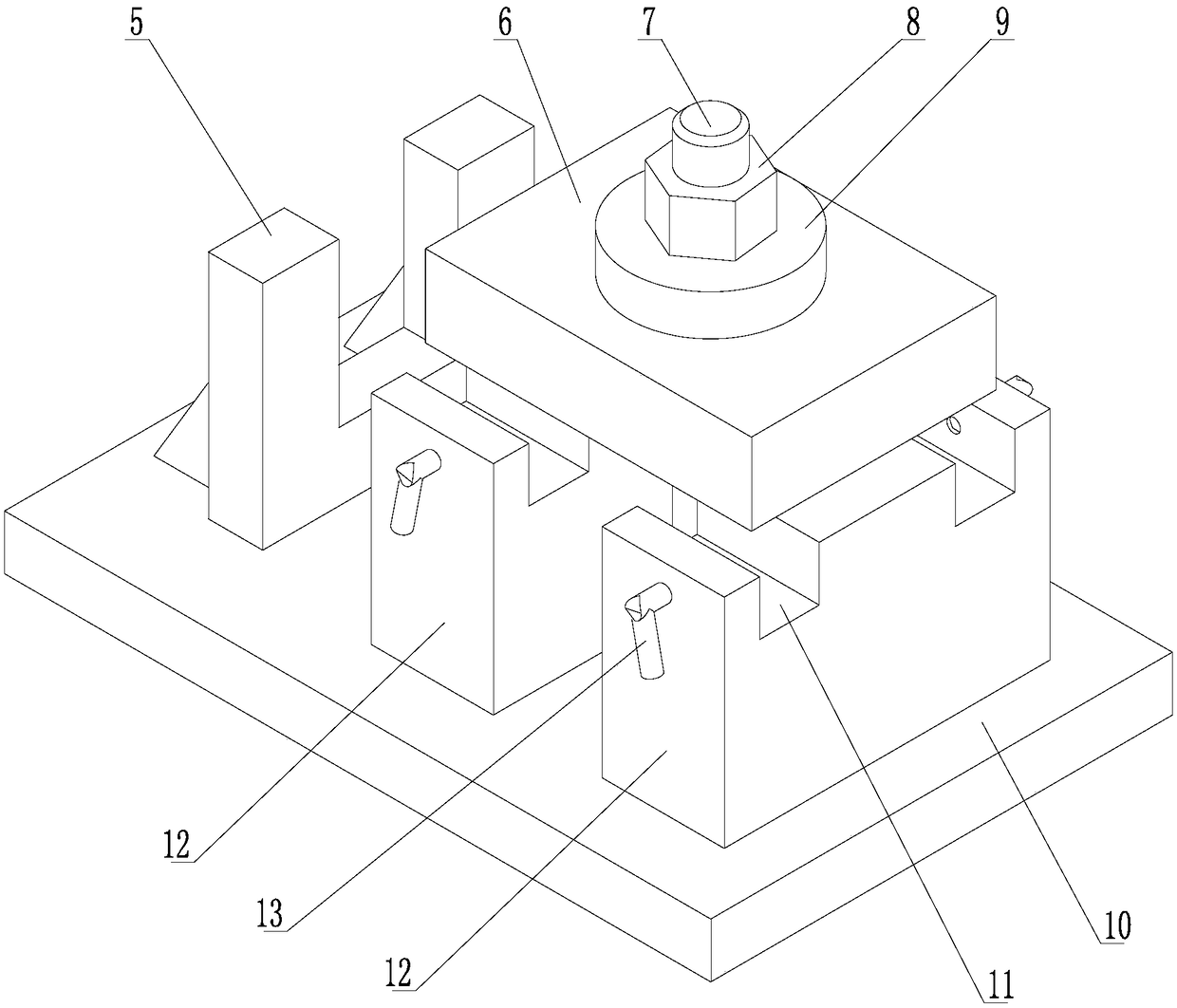 Machining device of hydraulic oil cylinder welding part cylinder bottom and machining method thereof