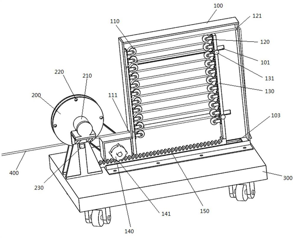 Cable take-up and pay-off device