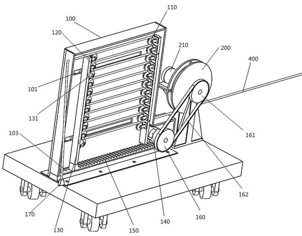 Cable take-up and pay-off device