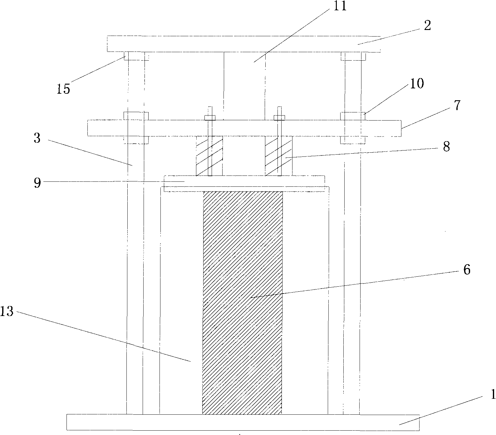 Cement base material permanent load composite corrosion test instrument