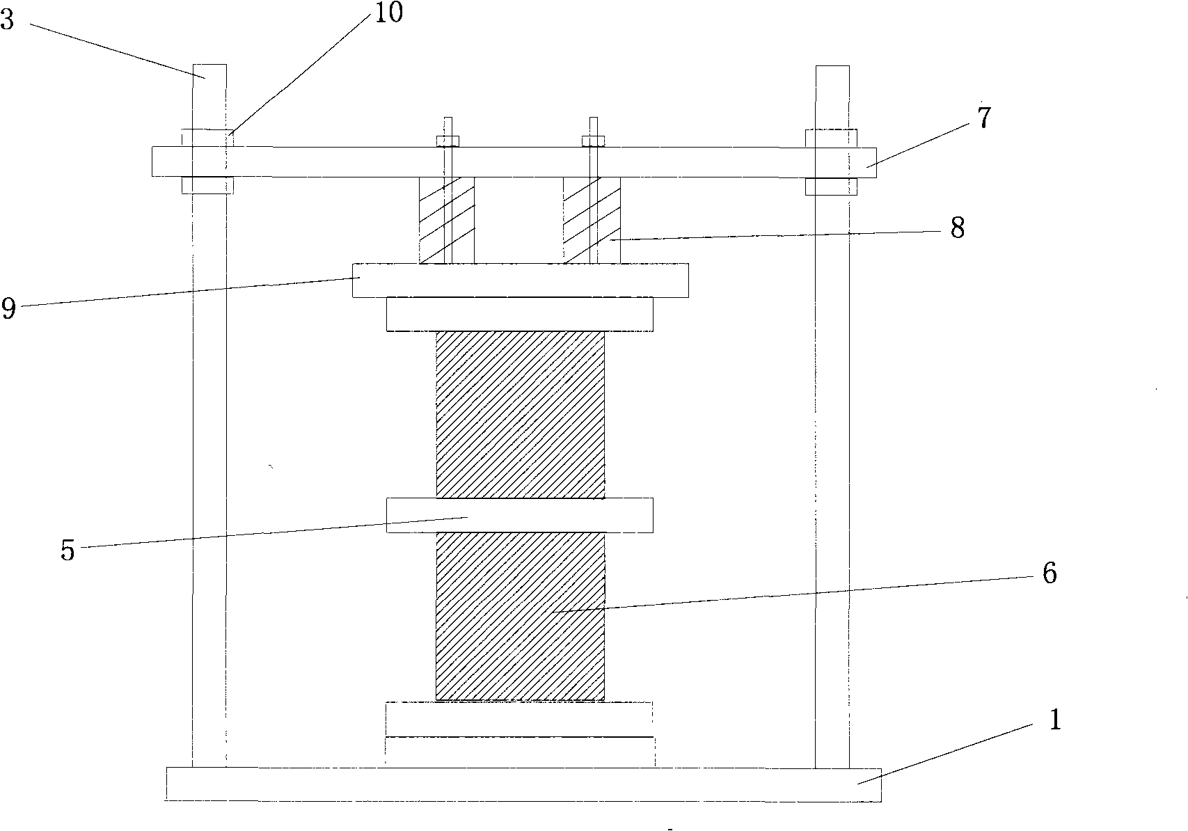 Cement base material permanent load composite corrosion test instrument