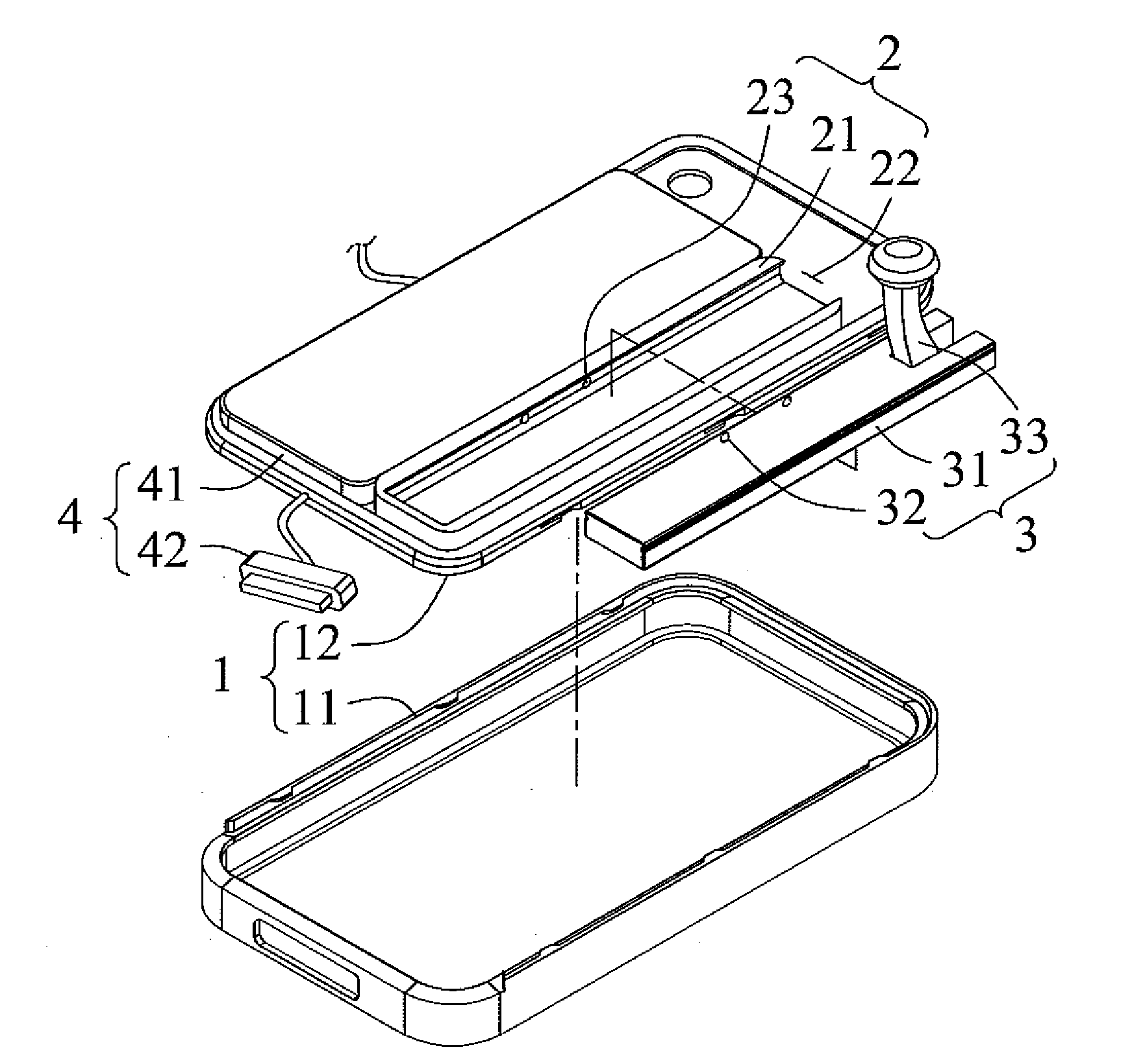 Protection Device for Mobile Apparatus with Bluetooth Earphone