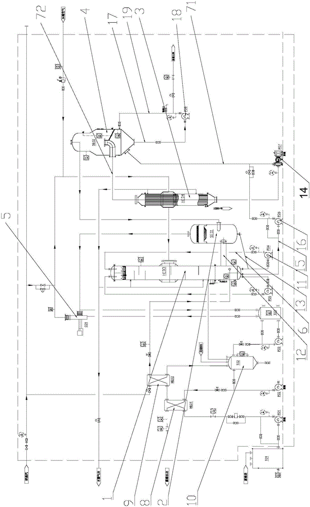 Adipic acid waste water evaporation and concentration process and device thereof