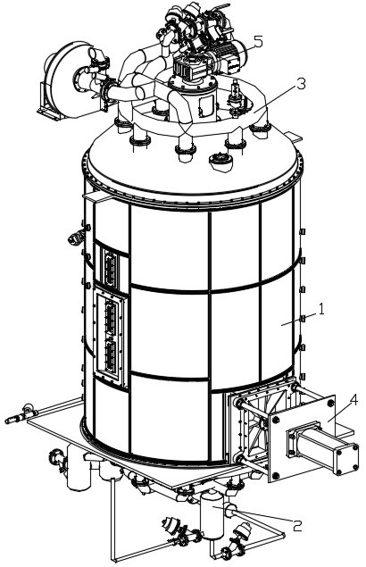 Foaming device achieving porous air intake and exhaust and foaming method of foaming device