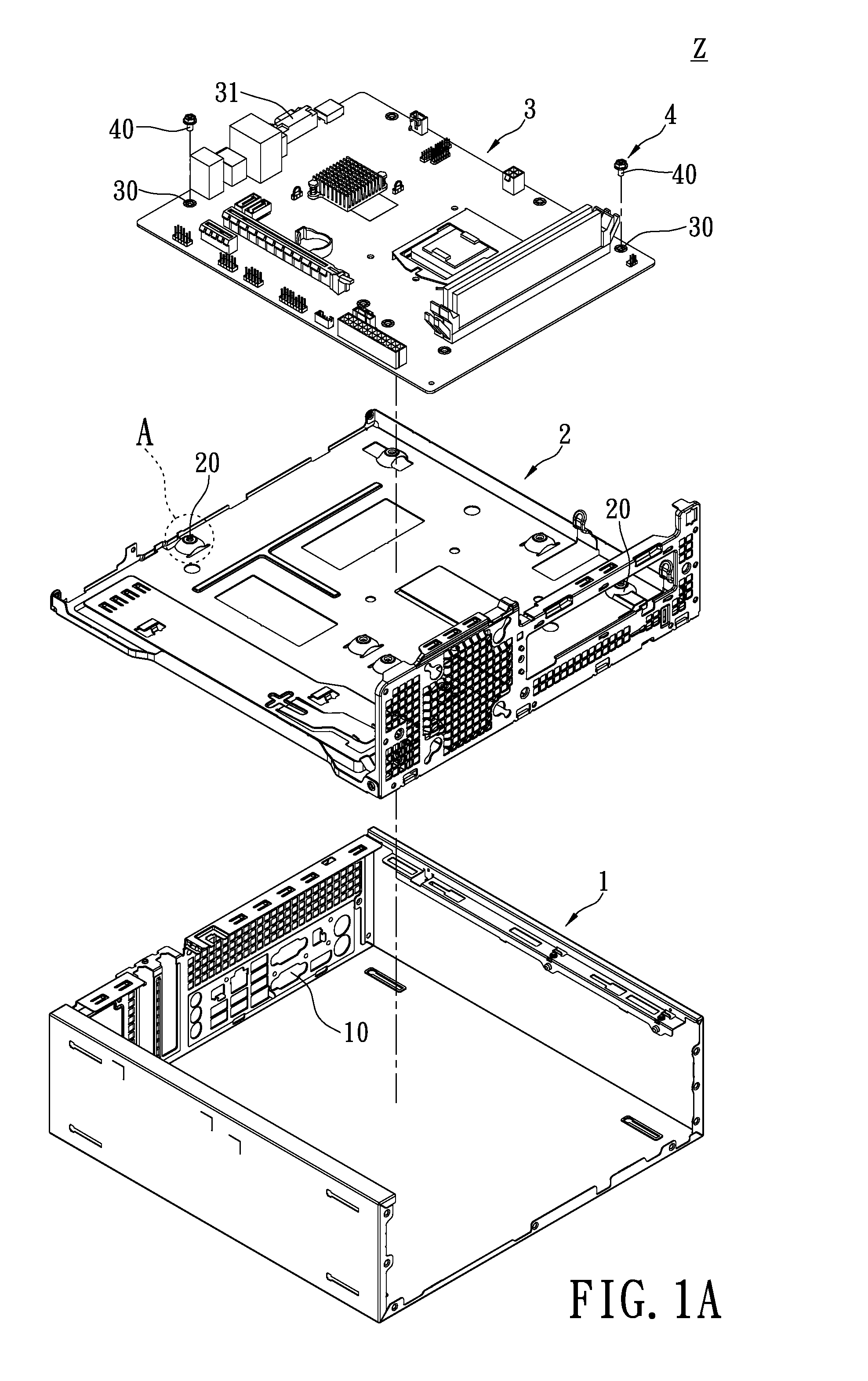 Positioning structure, positioning securing structure and electronic device