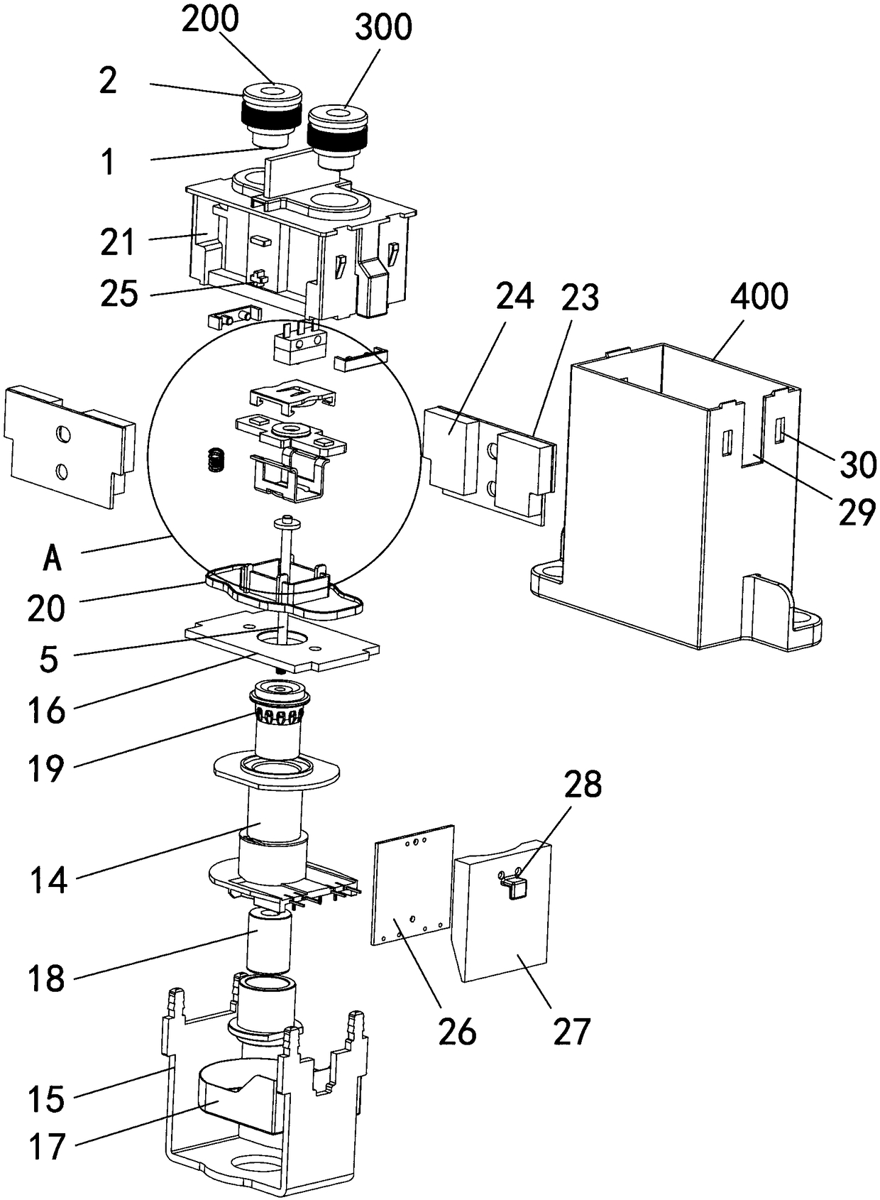 High-voltage DC on-off device