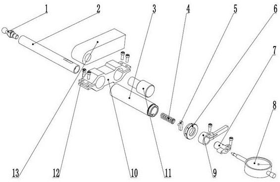 Pull rod type tooth jump inspection tool