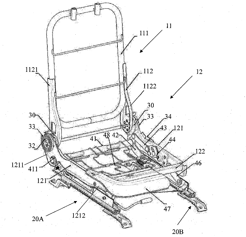 Automobile seat framework