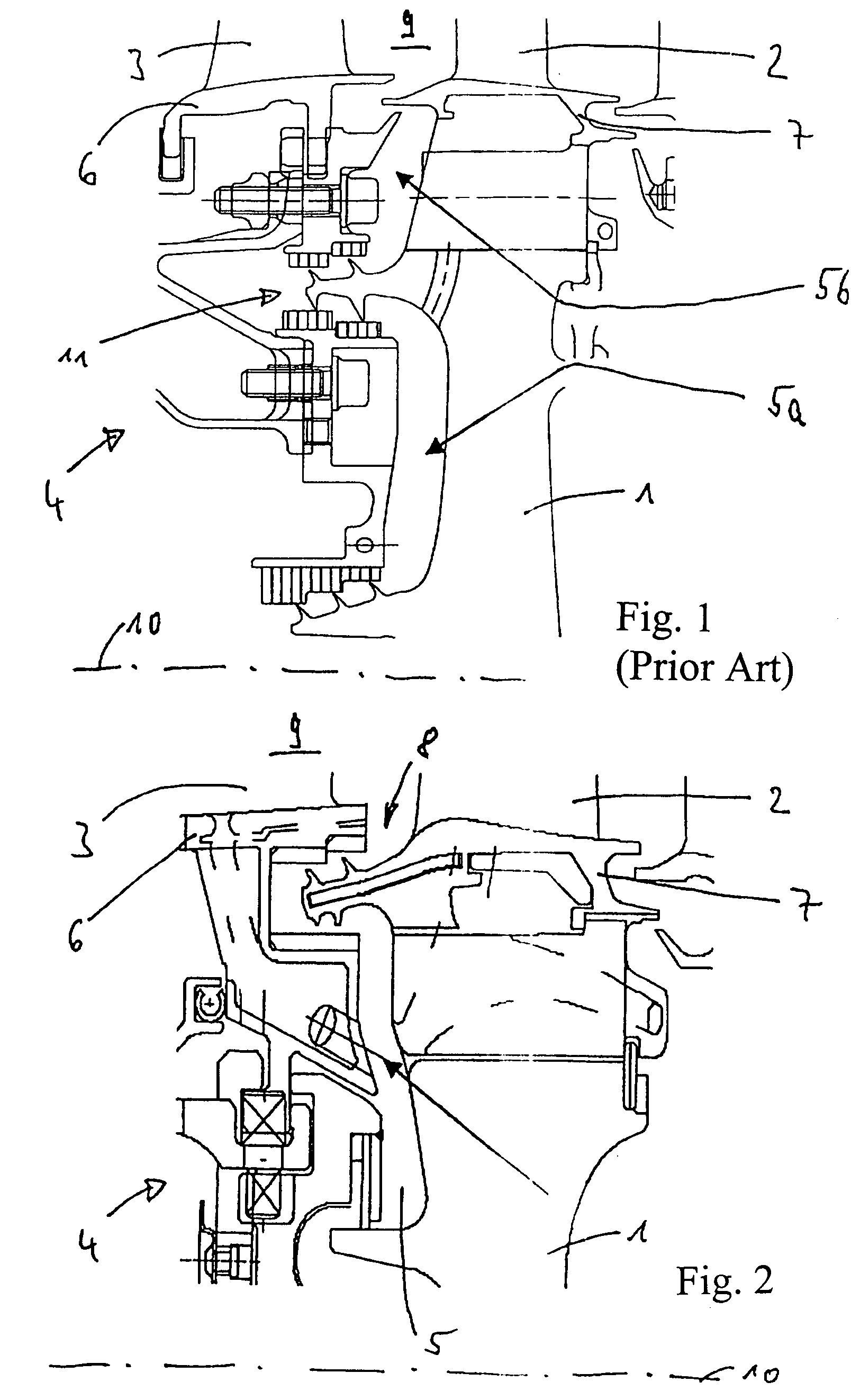 Main gas duct internal seal of a high-pressure turbine