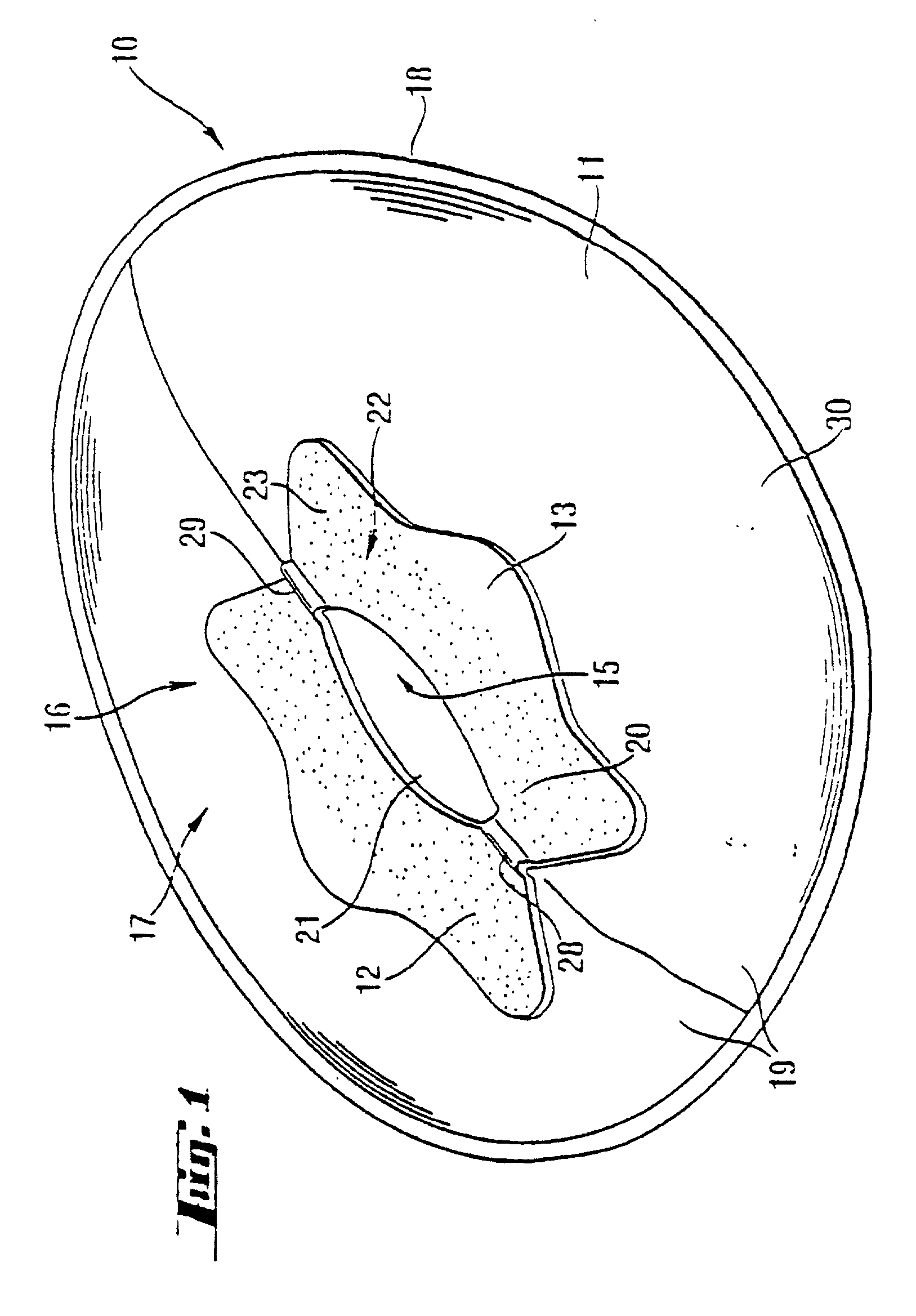 Disposable human waste management devices with improved adhesive flange to facilitate adhesion in oily conditions