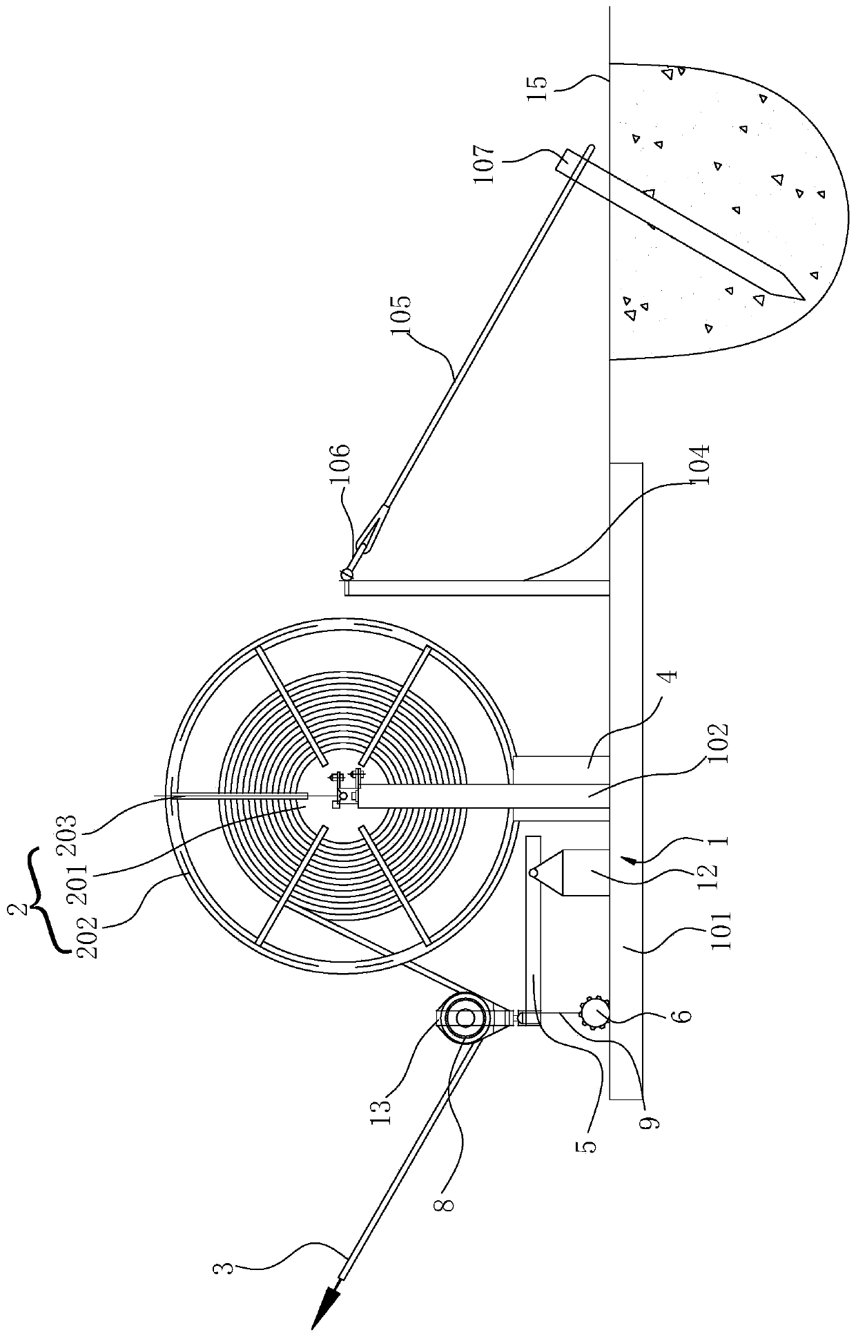 Rope body structure releasing assembly