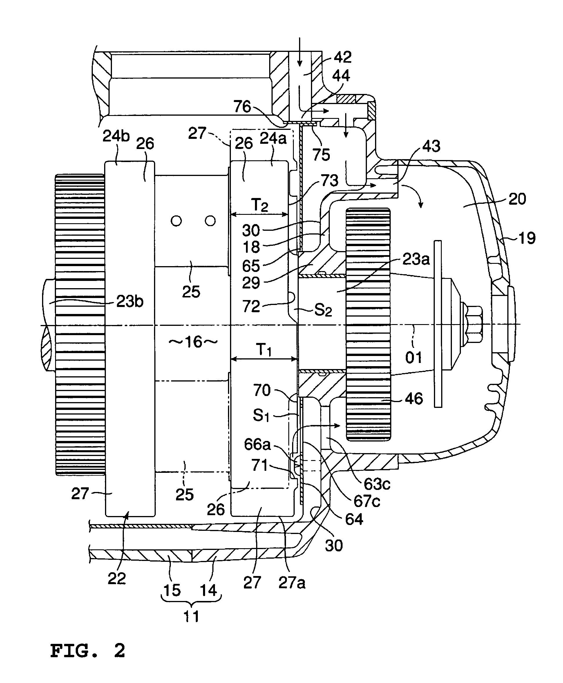 Dry-sump, four-stroke engine lubrication device