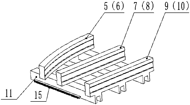 Transversely-moving type small-line-center-distance single-crossover monorail turnout