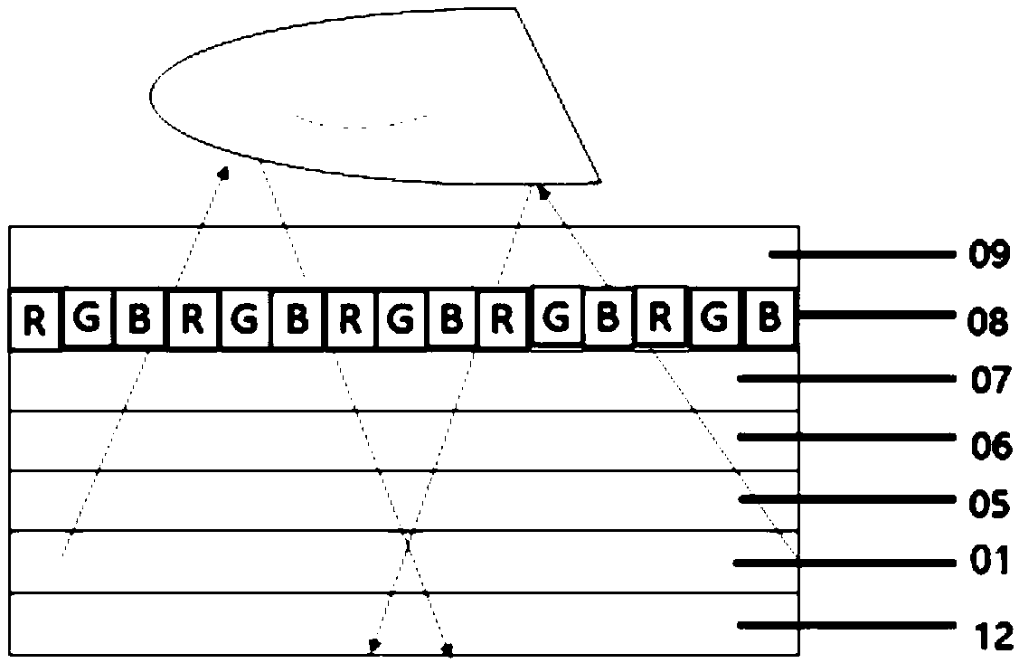 Liquid crystal display screen body with fingerprint recognition