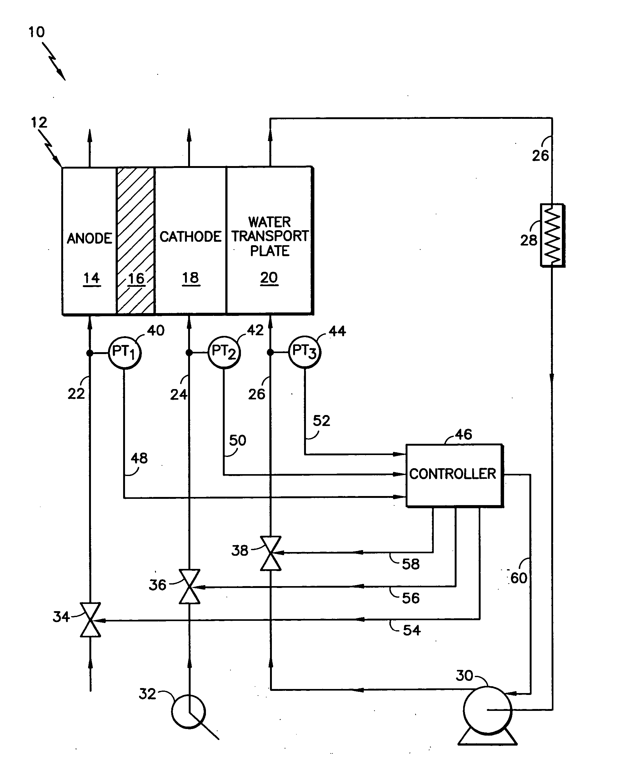 Fuel cell having a hydrophilic substrate layer