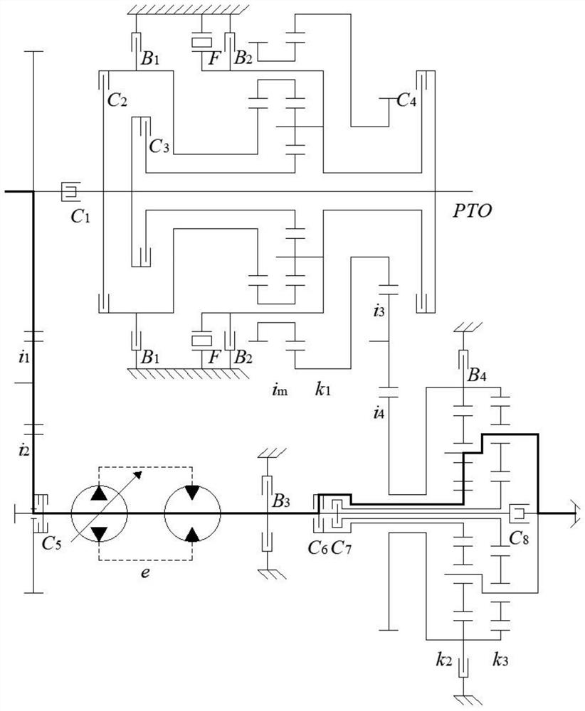 Walking transmission device of operation vehicle and control method of walking transmission device