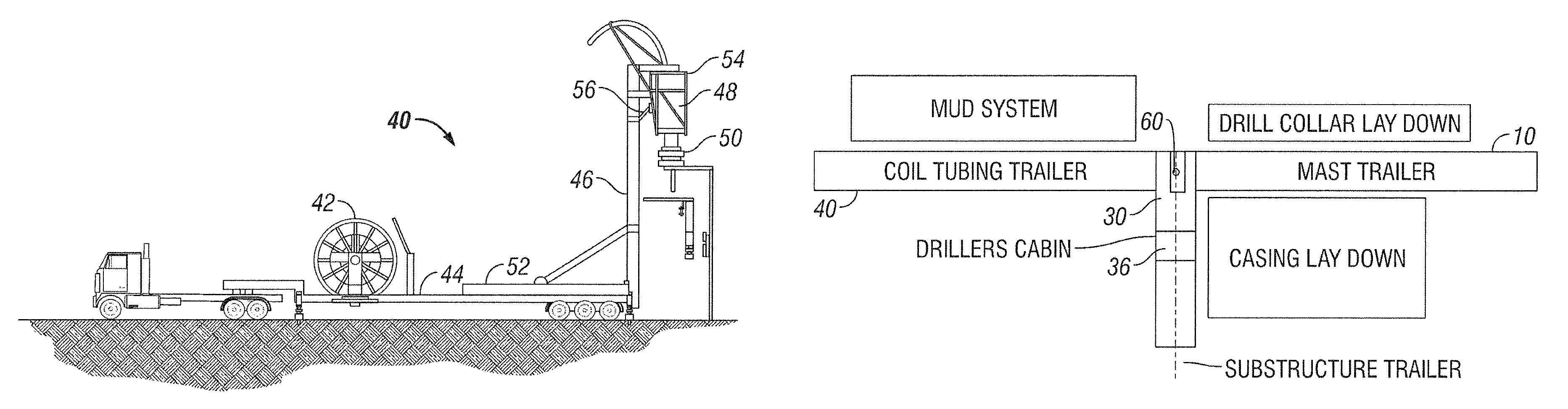 Coiled tubing drilling rig