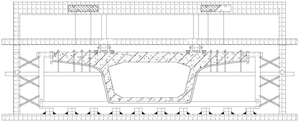 Box girder hanging basket suspension pouring system and construction method