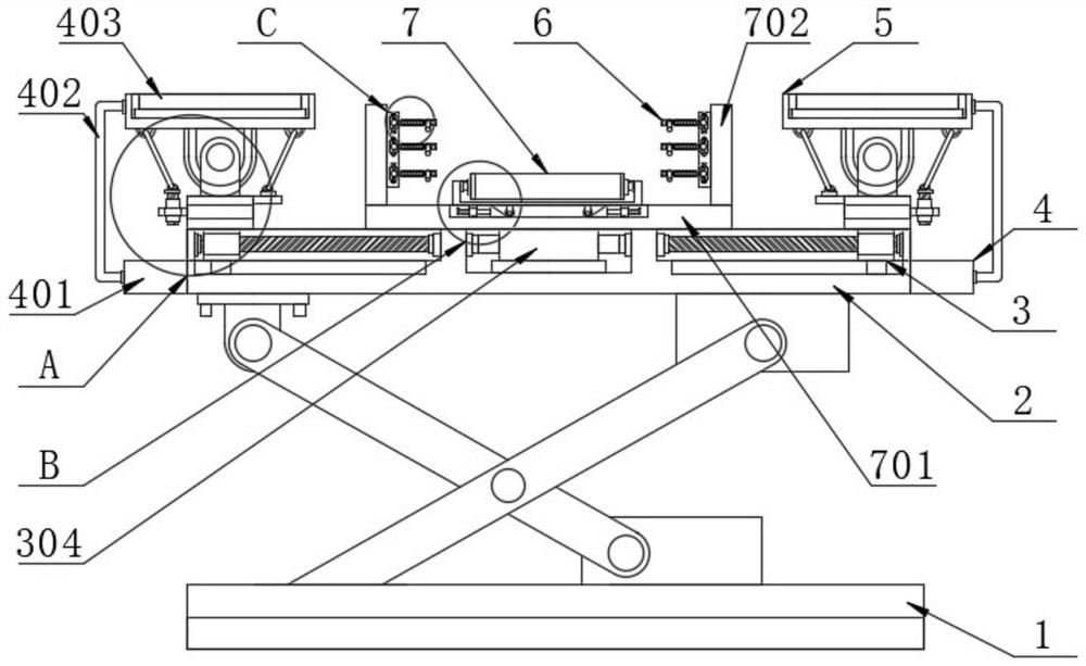 Disassembly and assembly auxiliary lifting device with anti-sideslip function for automobile repair