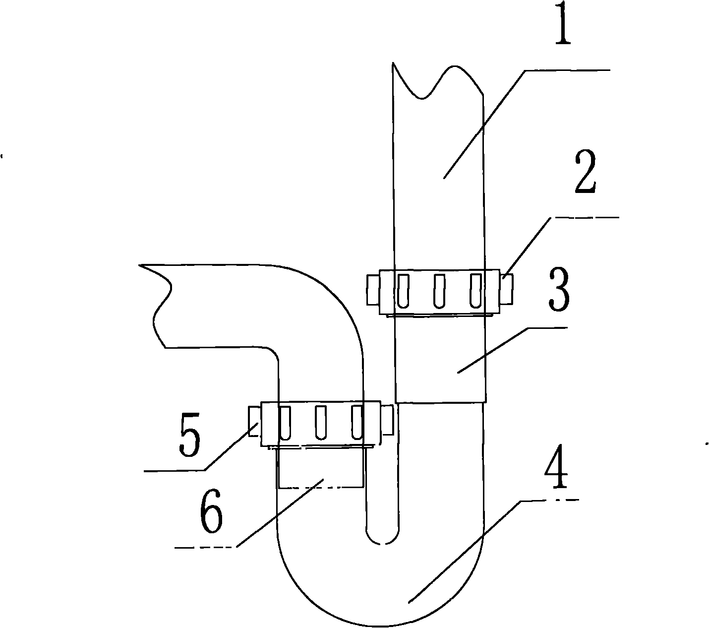 U-shaped connecting pipe