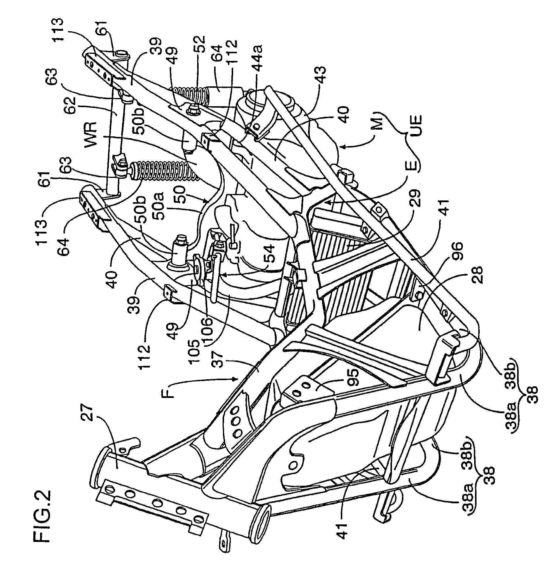 Luggage storage device for a motorcycle