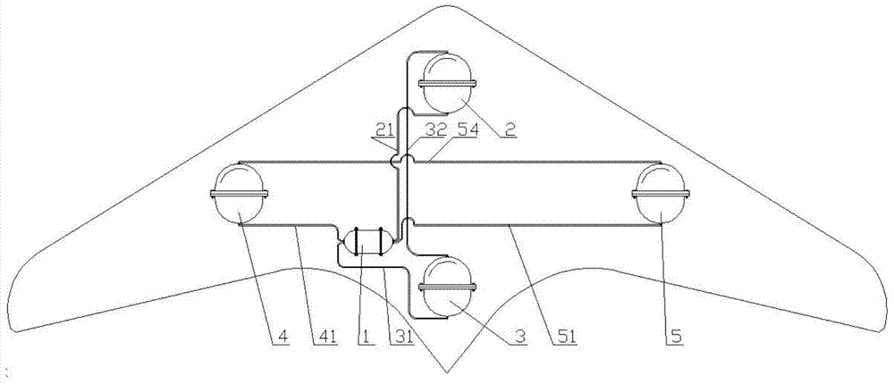 Attitude control device and method for flying-wing-type underwater glider