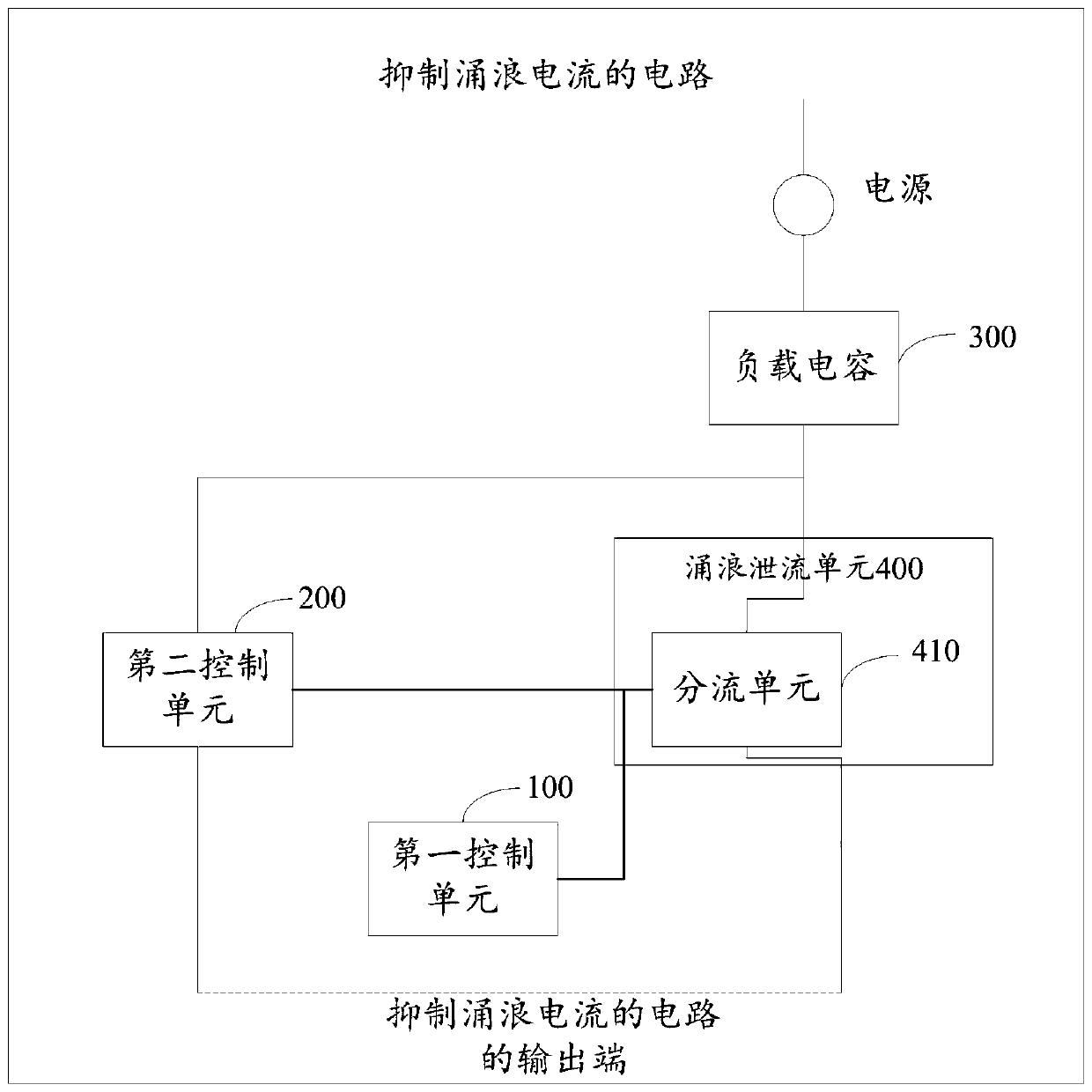 Circuit for suppressing surge current