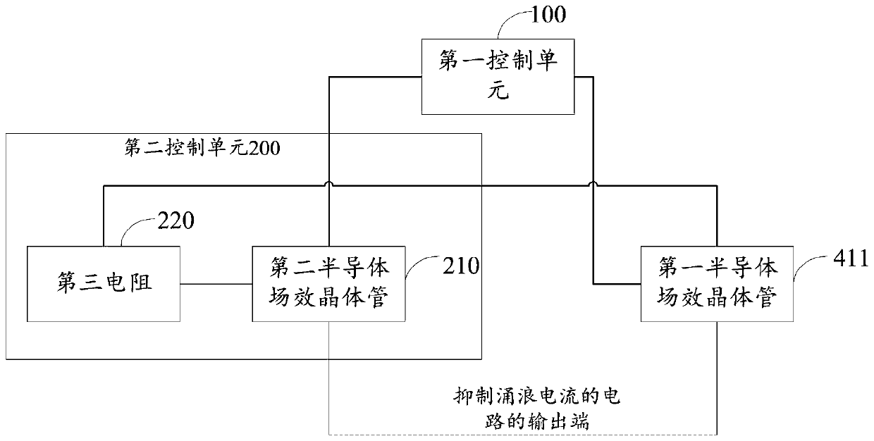 Circuit for suppressing surge current