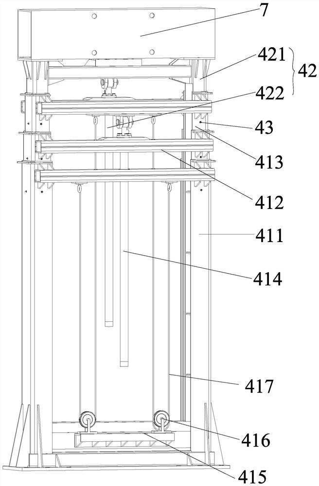 Frame type lifting tall tree packing machine