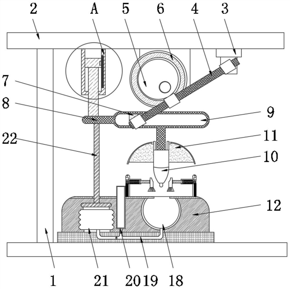 Automatic surface cleaning and protecting device for drilled hardware fittings