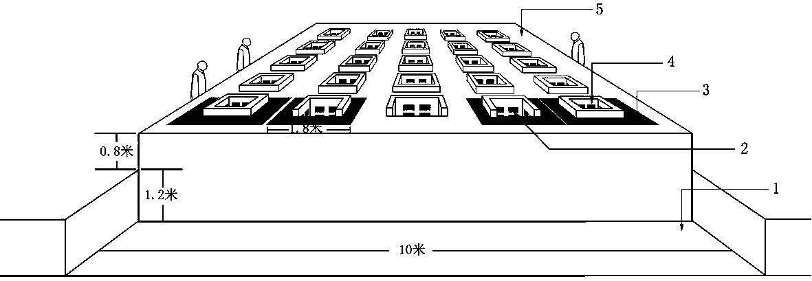 Honorable land-saving graveyard small in project quantity and high in land-saving ability