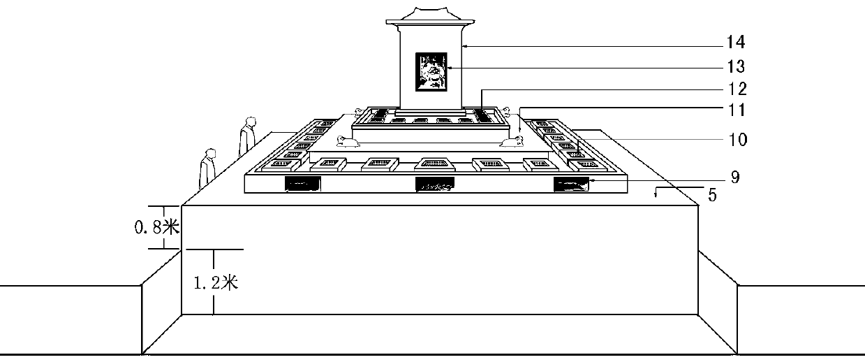 Honorable land-saving graveyard small in project quantity and high in land-saving ability