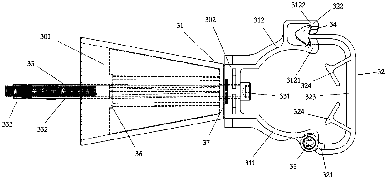 Leaky cable fixture with multiple self-locking functions