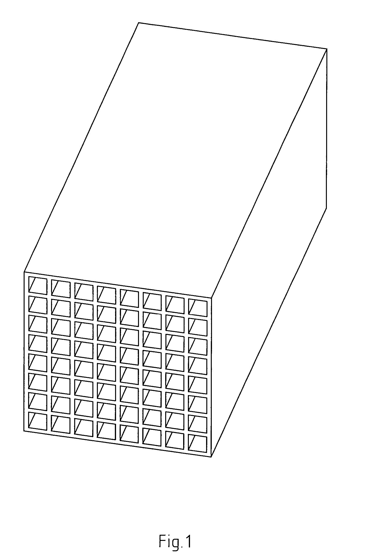 Method and equipment for feeding two gases into and out of a multi-channel monolithic structure