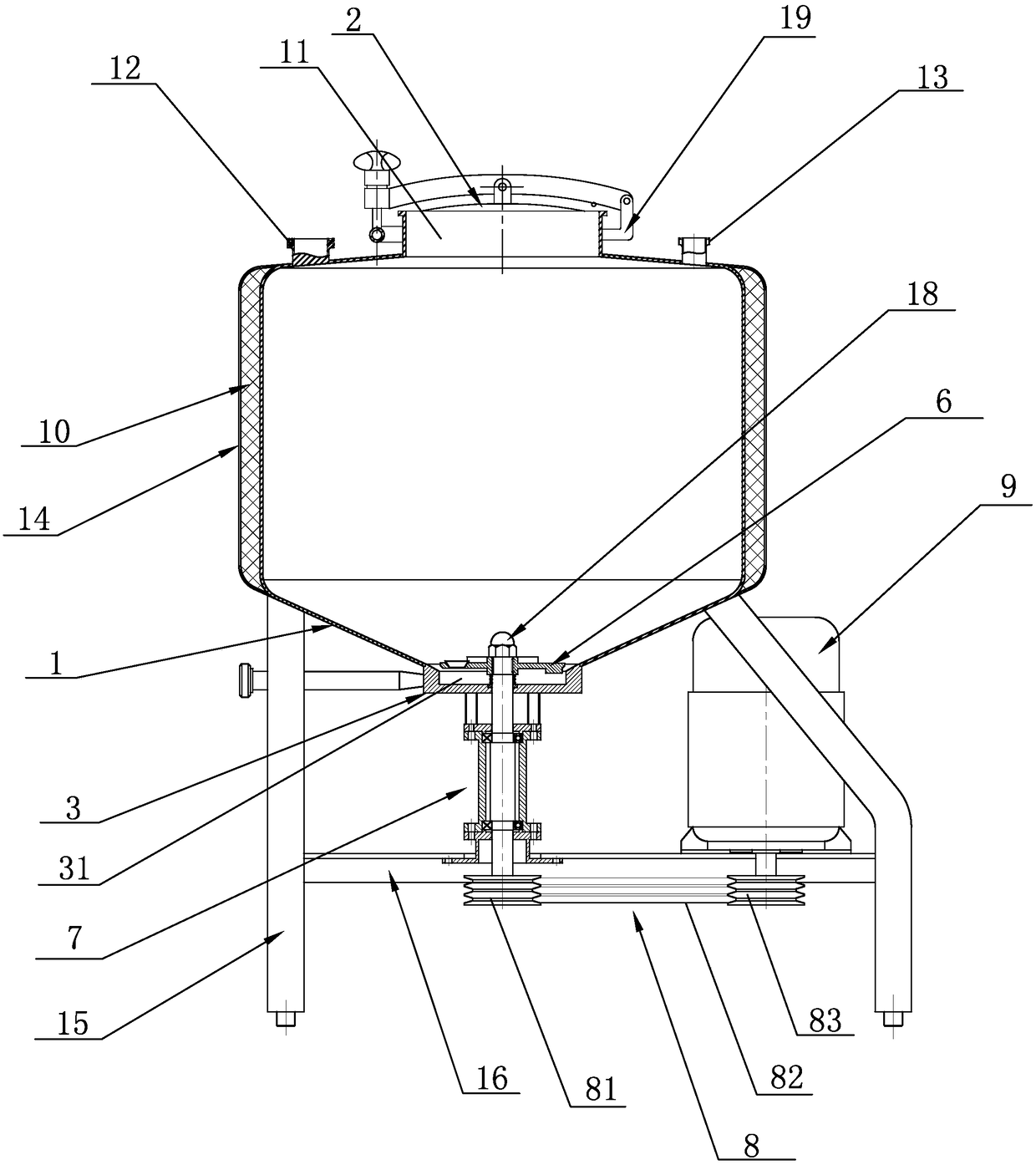 High-shear emulsification tank