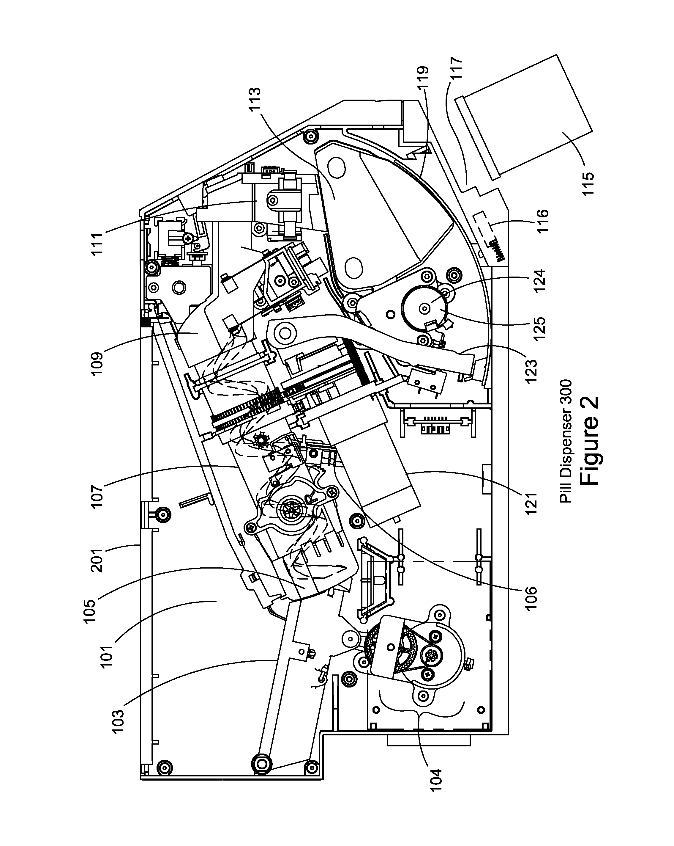 Pill counting and dispensing apparatus with self-calibrating dispenser