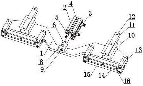 Cylinder-driving type supporting device for plate type medium efficiency filter