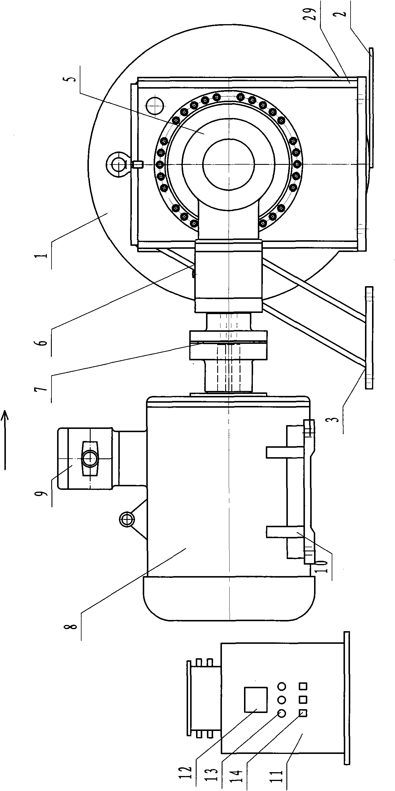 Frequency conversion type automatic tension device of extension band type conveyor