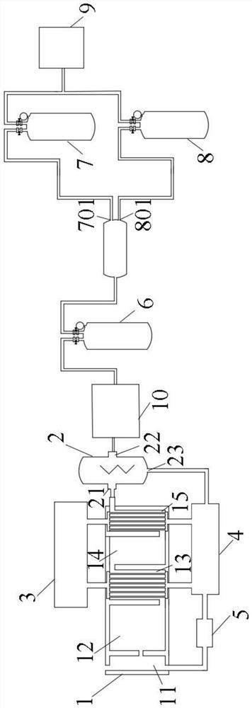 Hydrogen production and hydrogenation integrated system in natural gas station