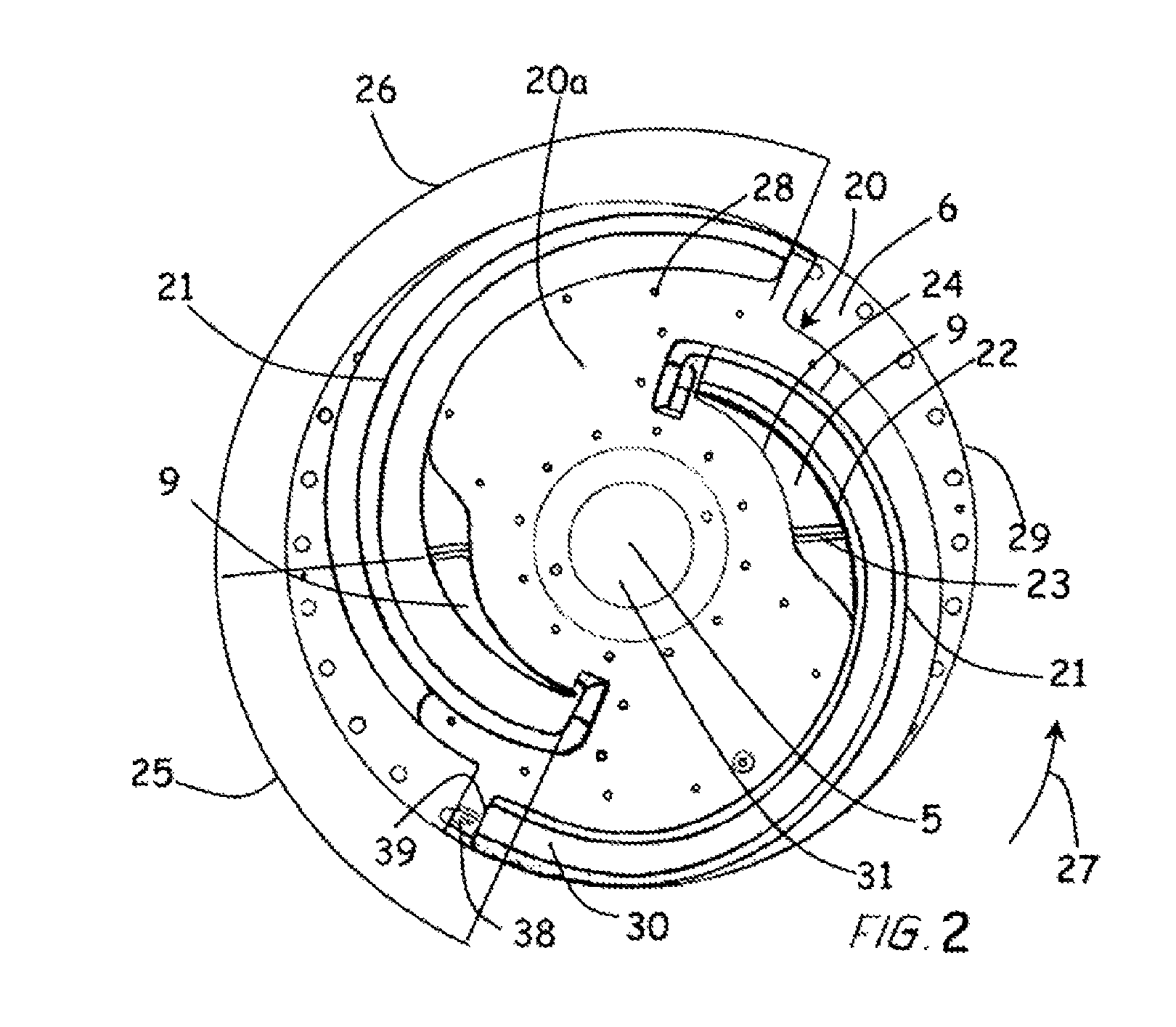 Decanter centrifuge with energy recovery structure