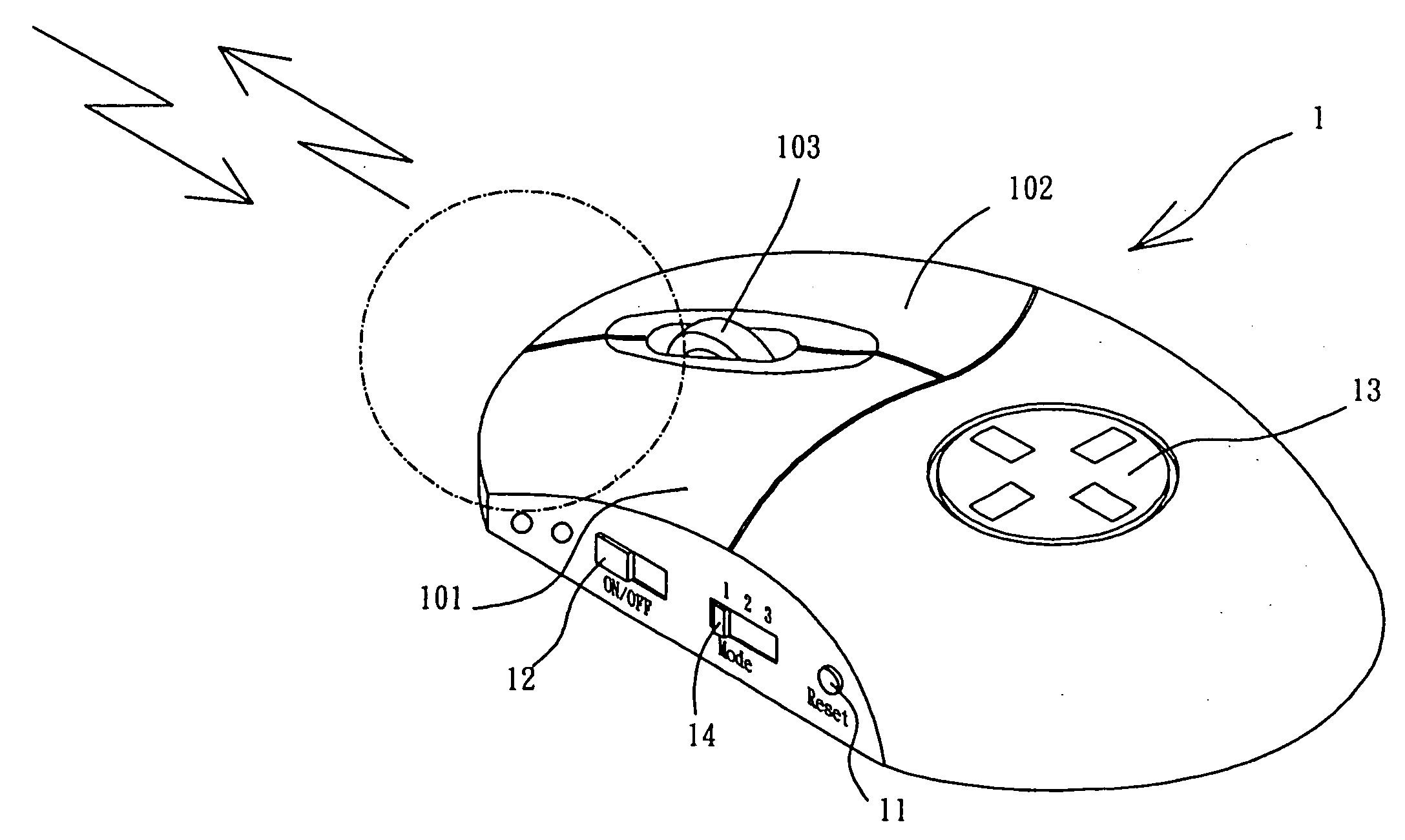 Wireless mousecapable of controlling a handheld wireless communication apparatus