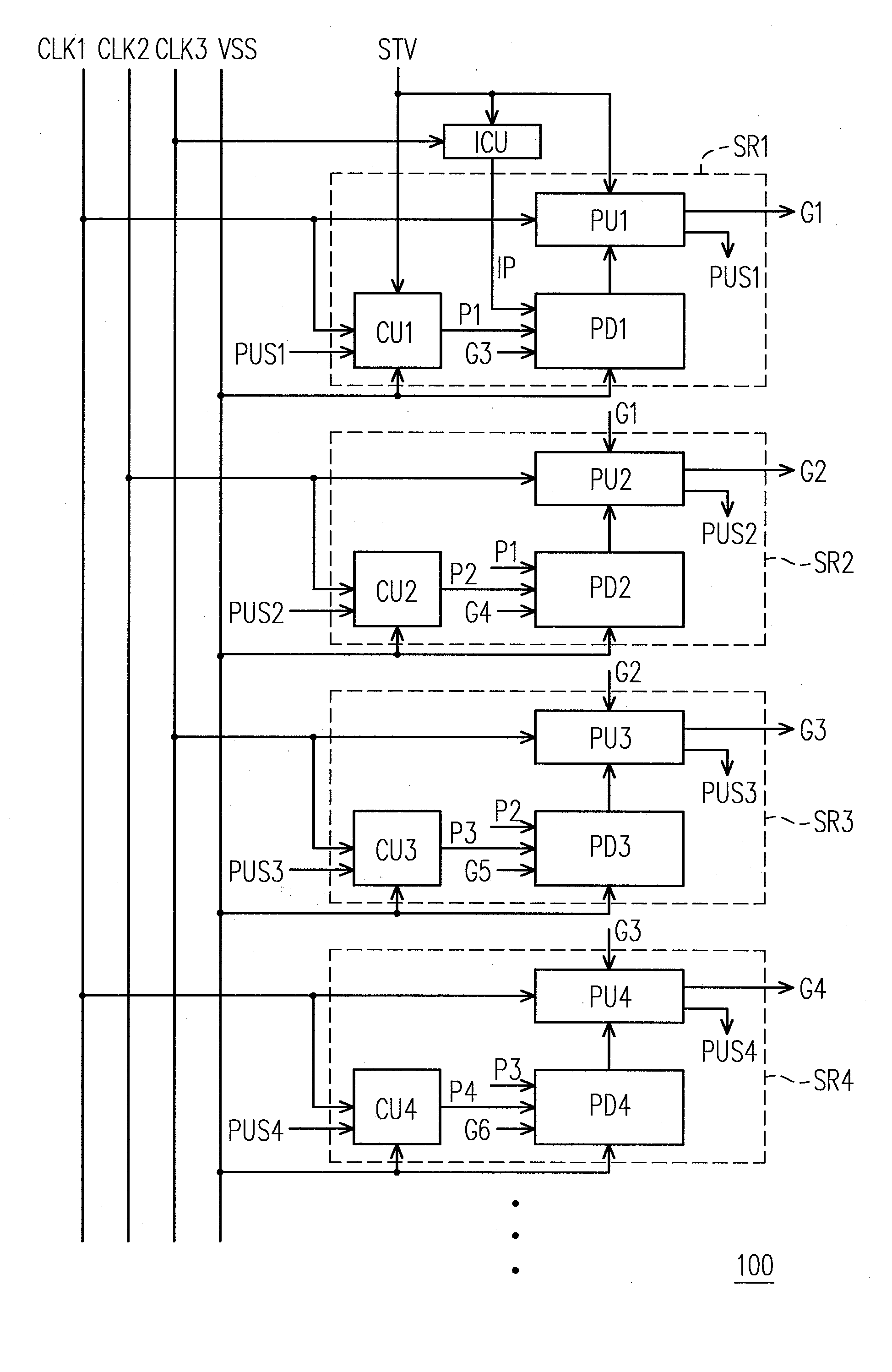 Shift register apparatus