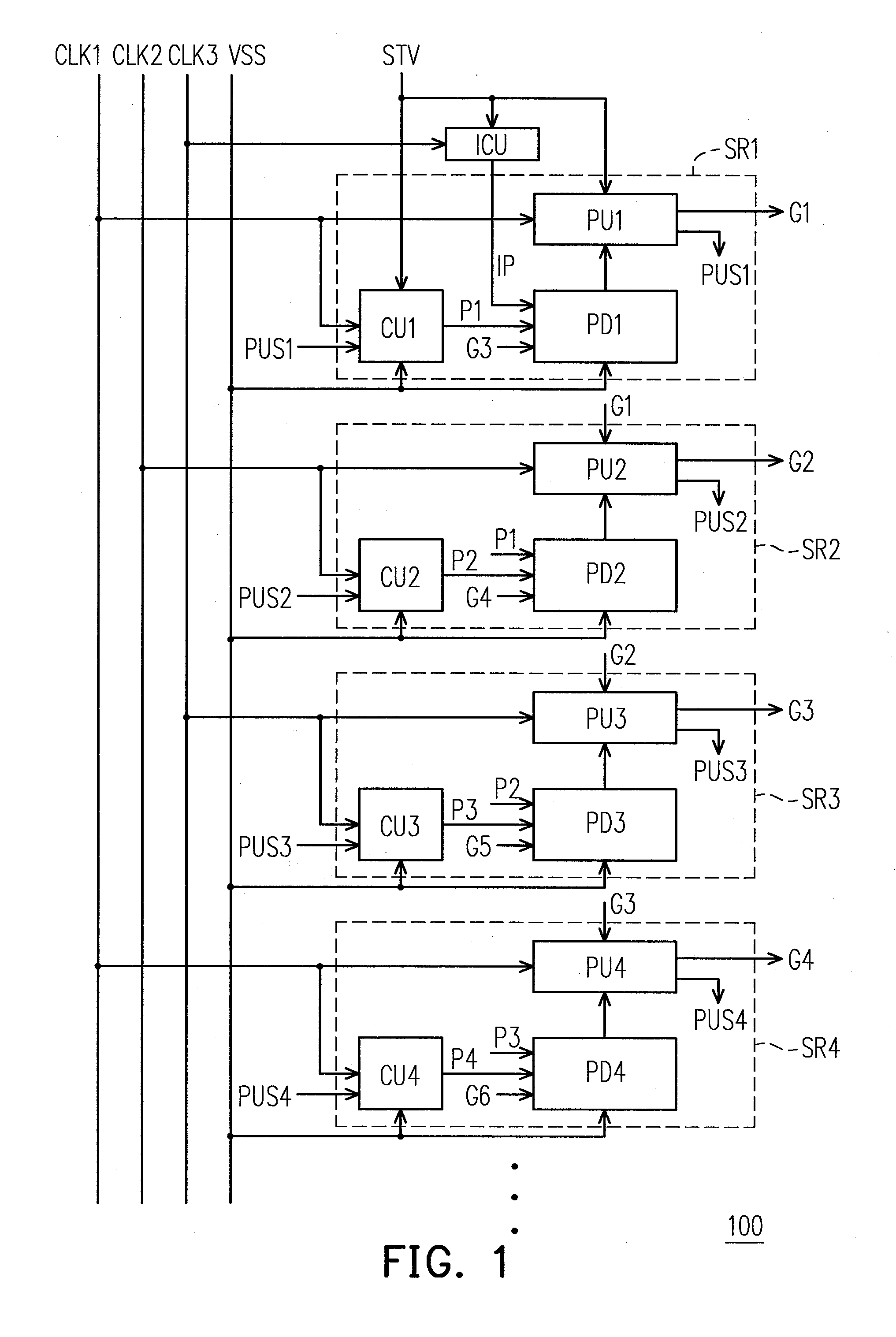 Shift register apparatus