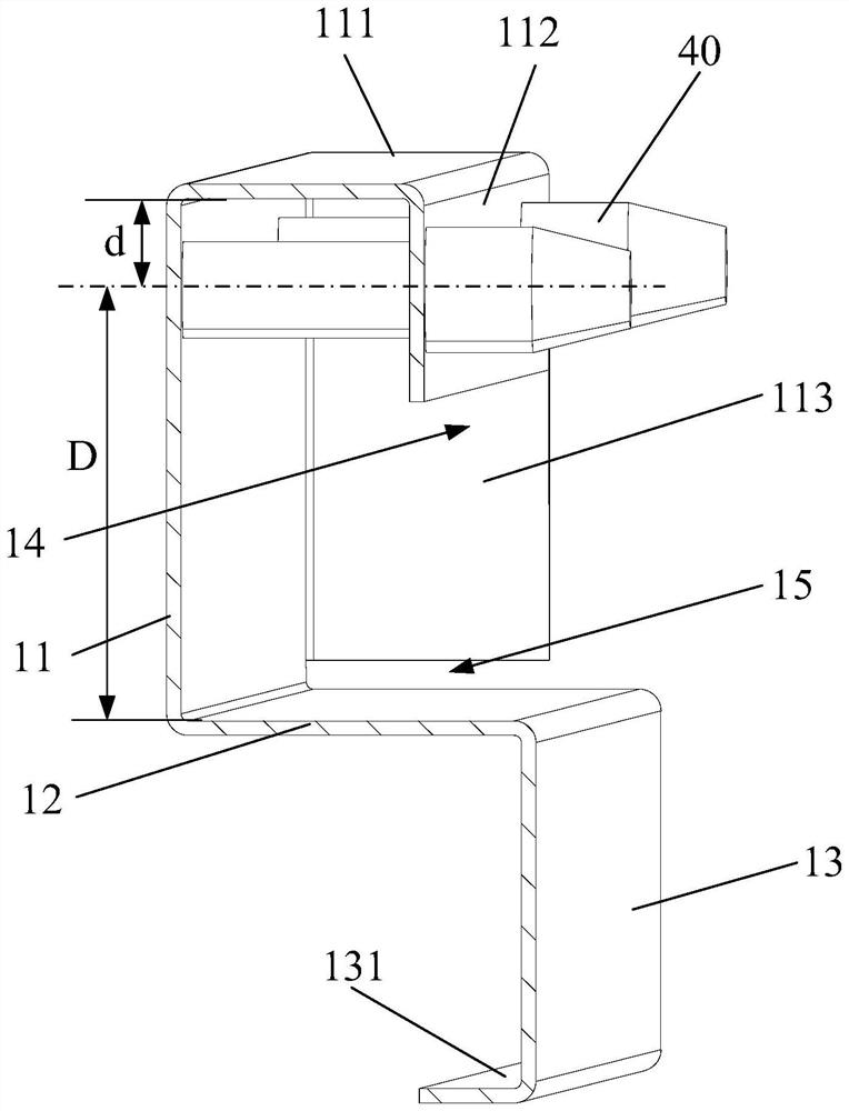 Plug-in box placing rack, energy storage rack and battery cluster